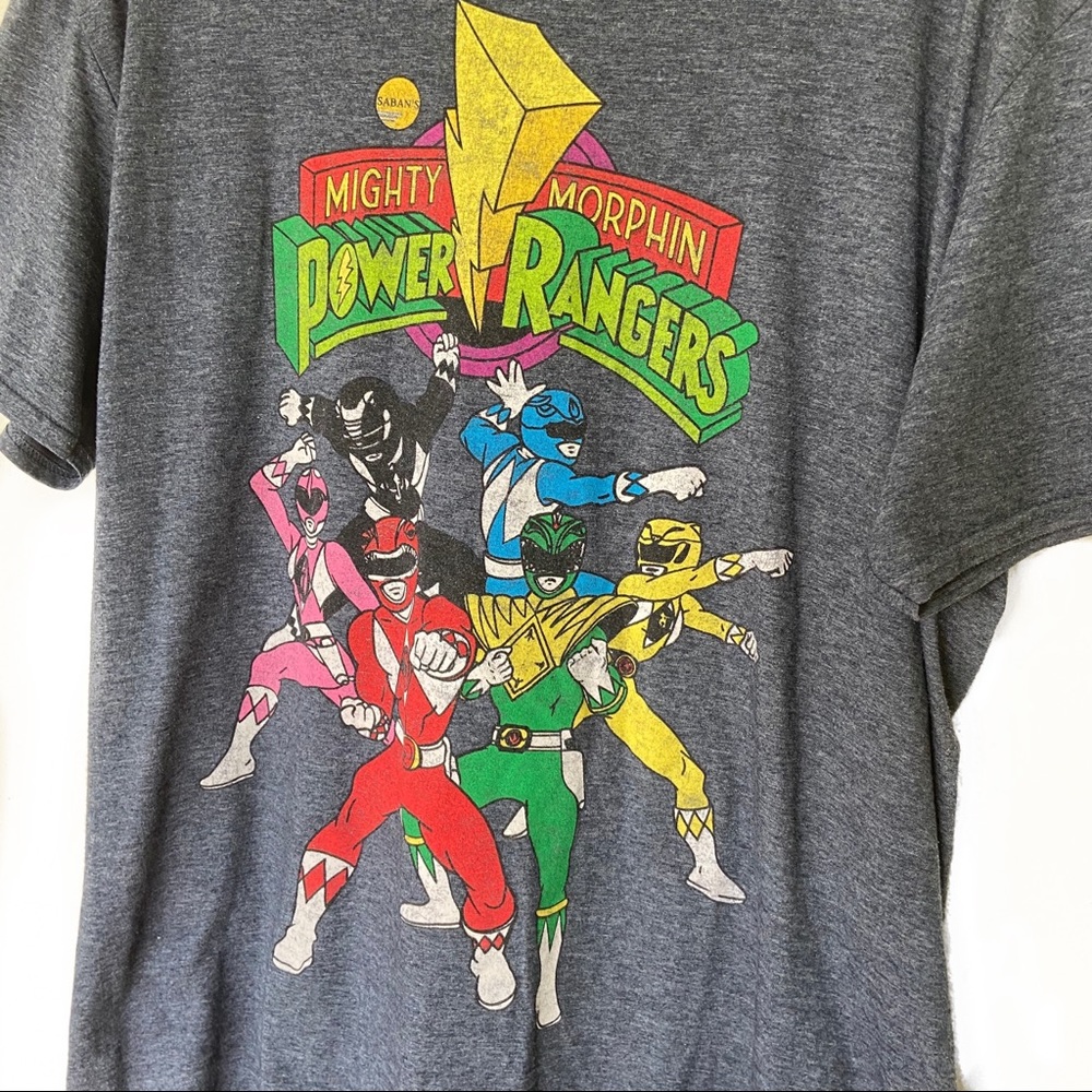 Mighty Morphin Power Rangers Mens Shirt - Picture 4 of 6